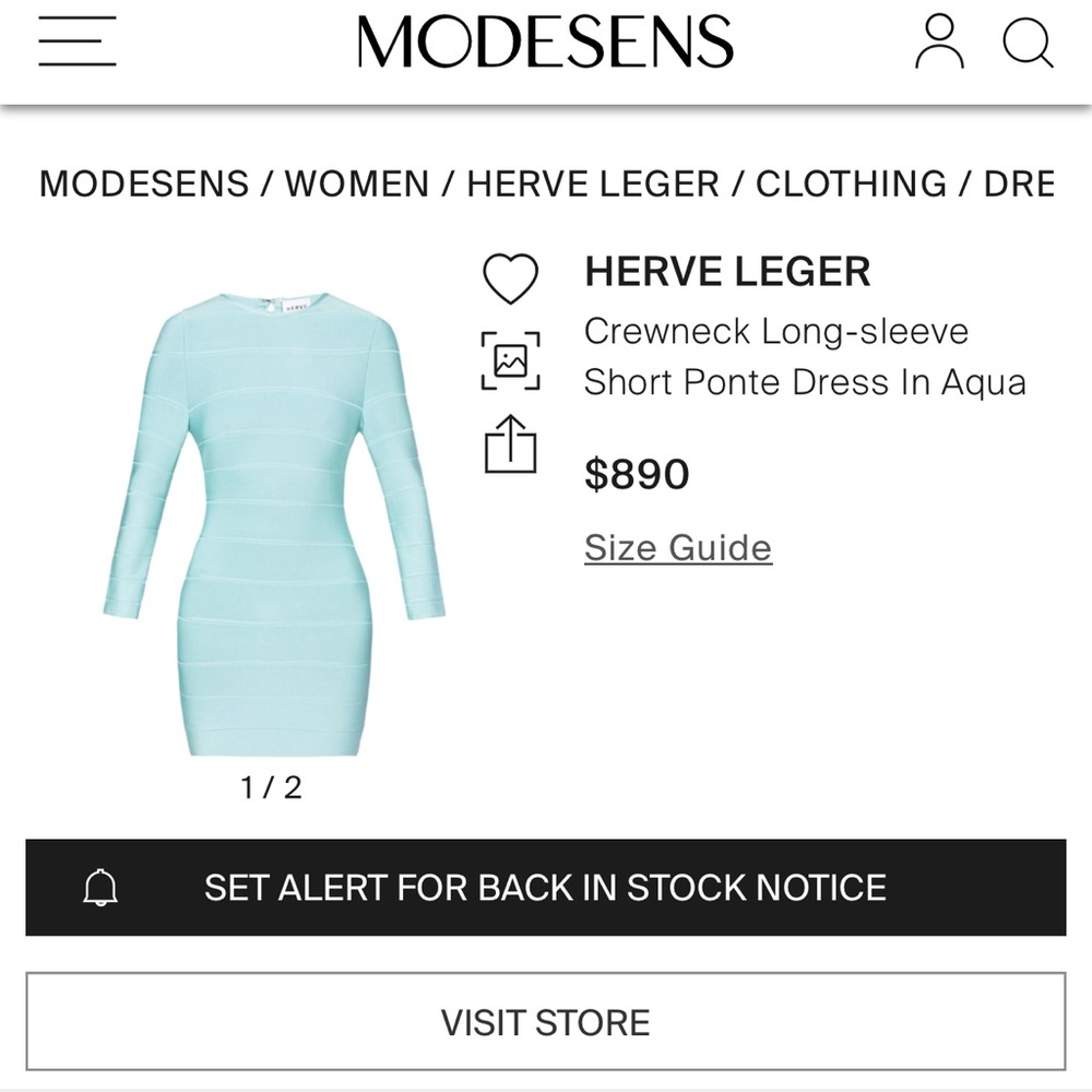 🪩HERVE LEGER ICON LONG SLEEVE DRESS🪩